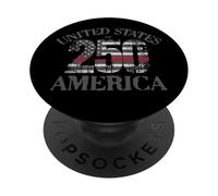 Pompier américain du 250e Anniversaire de la Red Thin Line of America PopSockets PopGrip Adhésif