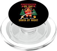 Pompier de Jour, Père Noël de Nuit, Lutte Contre Les incendies PopSockets PopGrip pour MagSafe
