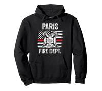 Pompier de la Fine Ligne Rouge du Service d'incendie de Paris au Texas Sweat à Capuche