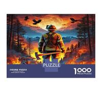 Pompier et feu de forêt 1000 Pièces Puzzle Premium Héroïsme Courageux Puzzle Adultes Voitureton Solide - Ultra Dur Couples, Top Noté, Activité Parfaite À La Maison 52x38cm/1000pcs