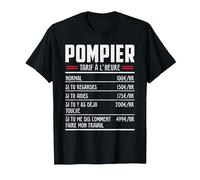 Pompier Métier Idée Cadeau Humour pour Pompier T-Shirt, Homme, Noir, 6XL