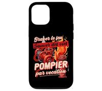 Pompier par vocation cadeau sapeur-pompier héroïque original Coque pour iPhone 12/12 Pro