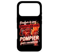 Pompier par Vocation Cadeau Sapeur-Pompier héroïque Original Coque pour iPhone 17 Pro
