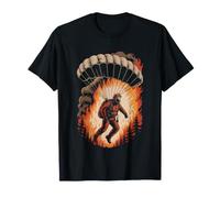 Pompier Parachutiste Feu De Foret Parachute Sauteur du T-Shirt