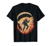 Pompier Parachutiste Parachute Feu De Foret Ciel Art du T-Shirt