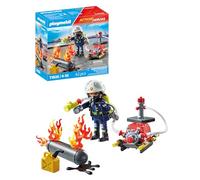 Playmobil Action Heroes 71826 Pompier pompe à eau & réservoir enflammé Multicolore G