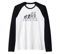 Pompier Pompier évolution Singe Homme de Néandertal Drôle Manche Raglan