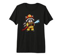 Pompier Raton Laveur T-Shirt Haut de Gamme