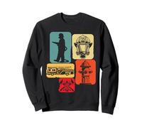 Pompier Sapeur-Pompier Pompiers Homme garçon Enfant Retro Sweatshirt