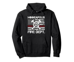 Pompier Thin Red Line du Service d'incendie de Minneapolis, Minnesota Sweat à Capuche