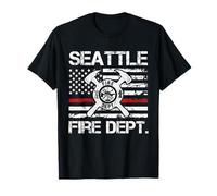 Pompier Thin Red Line du service d'incendie de Seattle, Washington T-Shirt