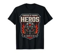 Pompiers De Gironde Héros Ombre Feu Cadeau Hommage T-Shirt