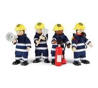 Tidlo Figurines en bois Pompiers – set de 4 (G)
