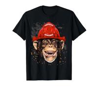 Pompiers Singe Pompiers Amoureux des Animaux Sauvages T-Shirt Graphique avec Valeur