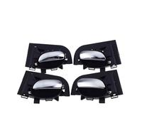 POMPOMPUR Poignée De Porte Intérieure Chromée Enjoliveur Avant/arrière Gauche Côté Conducteur Ou Droit Côté Passager Pour Peugeot 206 CC SD SW 207 1.4L 1.6L(4 Pcs Left Right Kit)