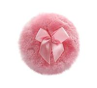 Pompon à poudre pour bébé - Paillettes - Nœud rond - Nœud - Corps - Pompon à poudre rond (taille unique)