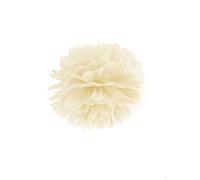 Pompon à suspendre en papier crème 25 cm - Beige