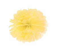 PartyDeco Pompon à Suspendre en Papier Jaune 25 cm - Jaune - Taille Unique