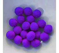 PomPon / boules en coton - 12 mm / Set de 40 - Lilas foncé