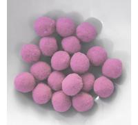 PomPon / Boules en coton - 20 mm / Set de 25 - Rose