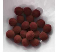 PomPon / Boules en coton - 20 mm / Set de 25 - Rouge foncé / Bordeaux
