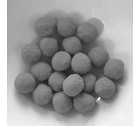 PomPon / Boules en coton - 25 mm / Set de 20 - Gris