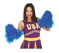 Pompon de cheerleader bleu pour filles - FIESTAS GUIRCA - 2 pièces - plastique - à partir de 3 ans