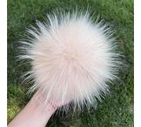 Pompon en Fourrure de Renard Naturelle, 2 pièces, pour Chapeau, Bonnets, Pompon en Fourrure pour Casquettes, Sacs, Accessoires d'écharpe