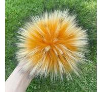 Pompon en Fourrure de Renard Naturelle, 2 pièces, pour Chapeau, Bonnets, Pompon en Fourrure pour Casquettes, Sacs, Accessoires d'écharpe