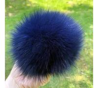 Pompon en Fourrure de Renard Naturelle, 2 pièces, pour Chapeau, Bonnets, Pompon en Fourrure pour Casquettes, Sacs, Accessoires d'écharpe