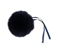 Pompon Fausse Fourrure Taille 6cm - 13 Couleurs au Choix (Bleu Marine)