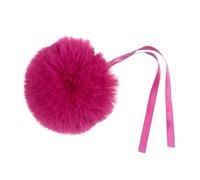 Pompon Fausse Fourrure Taille 6cm - 13 Couleurs au Choix (Cerise)
