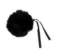Pompon Fausse Fourrure Taille 6cm - 13 Couleurs au Choix (Noir)