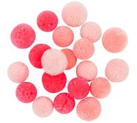 Pompon rond en laine Camaieu Rose 20 pièces