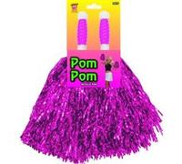 Pompon violet métallique Taille Unique violet G