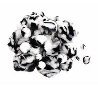 Pompon Zébré Noir Et Blanc 0,9 À 1,5 Cm 45 Pièces