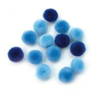 Pompons Ø 15 Mm Bleu (Assortiment) 60 Pièces