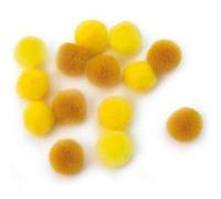 Pompons - Ø 15 mm - Jaune (assortiment) - 60 pièces Jaune G