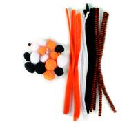 Pompons 0,5 À 3 Cm Et Chenilles 30 X 0,5cm 47 Pièces