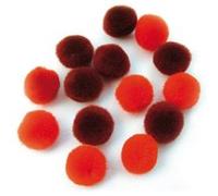 Pompons - Ø 15 mm - Rouge (assortiment) - 60 pièces Rouge G