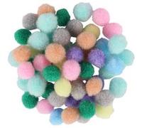 Pompons - Assortiment couleurs pastels - 0,8 cm de diamètre - 200 pièces MULTICOLORE
