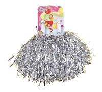 Pompons de Cheerleading en Feuille métallique, Pom Poms Cheerleading for Adultes Pack De 10 Paires Multicolore(Silver)