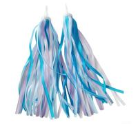 Pompons de guidon de vélo pour enfants pour scooters et draisiennes, fabriqués à partir de plastique élastique souple, légers et faciles à installer et à enlever pour les enfants (bleu)