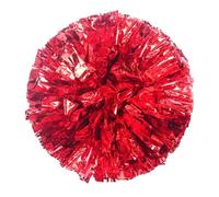 Pompons de pom-pom girl avec brins métalliques brillants et poignée de bâton durable pour esprit d'équipe, sport, danse, encouragement, performance, ensemble de pompons de qualité supérieure en bleu