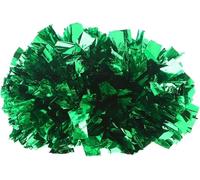 Pompons de Pom-Pom Girl, Lot de 2 Boules Velours for Pom-Pom Girls, Pompons à Main, décoration for fête Danse et Club Foot(Green)