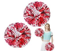 Pompons de pom-pom girl - Matériau PET lumineux 2 pièces | Pompons réfléchissants | Fleurs de main Cheer Squad pour filles et adolescents club de basket-ball, pratique de pom-pom girl, performances et