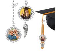 Pompons de Remise de Diplômes Personnalisés 2026 Décorations de Chapeau de Graduation Cadeau de Fin D'études pour Petit Ami Petite Amie Fils (Breloques de chapeau de remise de diplômes personnalisées)