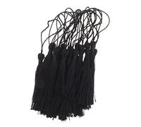 Pompons Décoratifs pour Marque-Page et Téléphone Noirs 20 Pièces | Polyester, Faciles à Attacher, Style Décoratif, pour Projets DIY et Soirées, Lot de Vingt