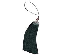 Pompons, Épée de Kungfu Chinois en Polyester Tai Chi, 5 pièces, Fournitures d'arts Martiaux, Accessoires théâtre(Dark Green)