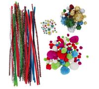 Pompons et chenilles + accessoires 400 pièces